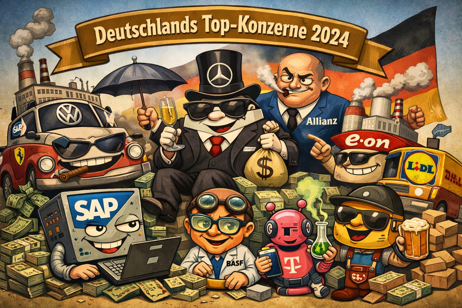 Top 20 der größten Unternehmen in Deutschland